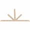 Ekena Millwork Saratoga Smooth Timber Gable Bracket, Douglas Fir, 108"W x 68"H x 1 1/2"D x 5 1/2"F, 15/12 Pitch GBW108X68X0206SAR00SDF - alternate 3
